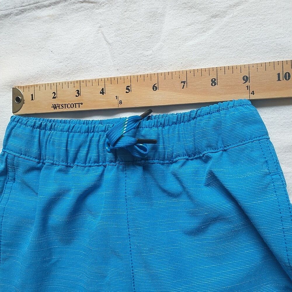 Hanna Andersson Swim Shorts 100 cm US 4 Blue Striped Pockets Drawstring Unlined - Picture 8 of 10